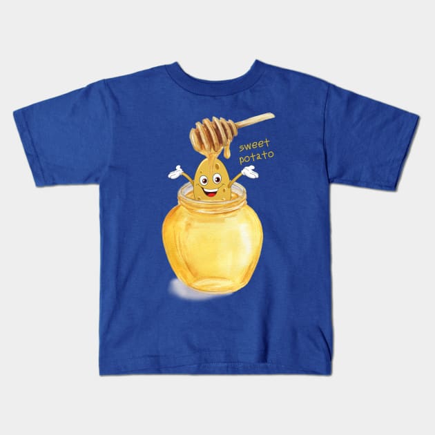 Funny sweet potato Kids T-Shirt by T-Crafts